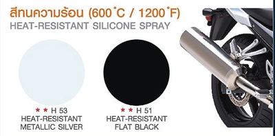 สีสเปรย์ KOBE สีทนความร้อน (600°C / 1200°F)