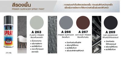 สีสเปรย์ ATM สีรองพื้น (PRIMER SURFACER SPRAY PAINT)