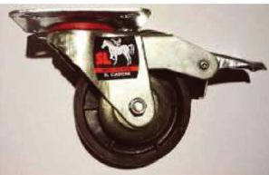 ล้อไนล่อนสีดำ SL แบบแป้นหมุน มีเบรคหน้าล้อ 1 ชั้น