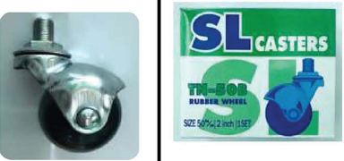 ล้อบอลชุด PVC เกรด A SL แบบสกรู (ชุบซิ้งค์)