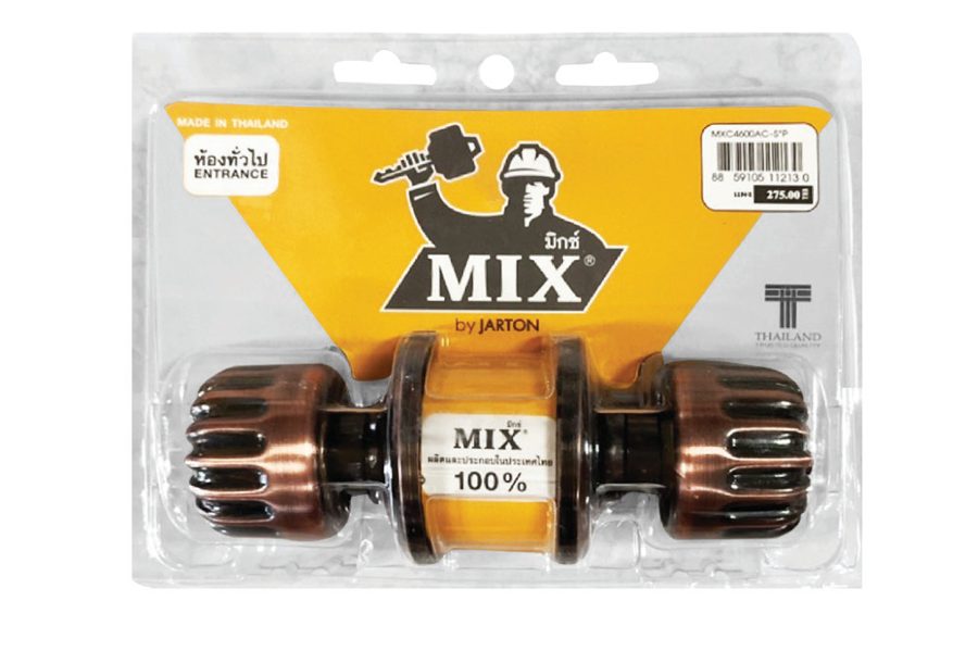 ลูกบิดประตู MIX หัวฝักทองรมดำแดง (สำหรับห้องทั่วไป)