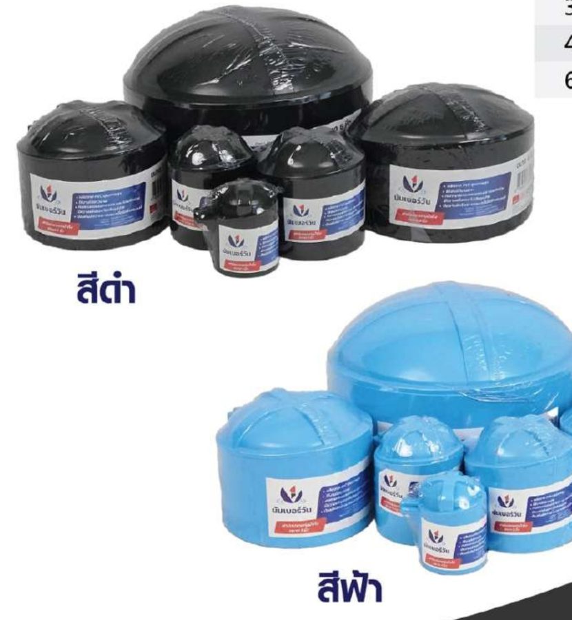 ฝาปิดปลายท่อน้ำทิ้ง PVC นัมเบอร์วัน